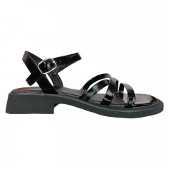 Босоножки женские кожаные лак ILONA 478/517 01 черные 