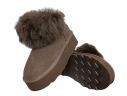 Угги женские замшевые PLPS 5860 коричневый мех