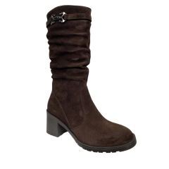 Сапоги женские замшевые KATRIN 707 08 коричневый мех каблук
