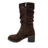Чоботи жіночі замшеві KATRIN 707 08 коричневі хутро каблук