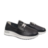 Мокасины женские кожаные KDSL C728-7 черные перфорация