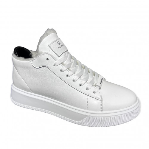 Кросівки Жіночі шкіряні DITAS BKN білий хутро