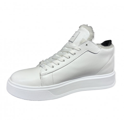 Кросівки Жіночі шкіряні DITAS BKN білий хутро