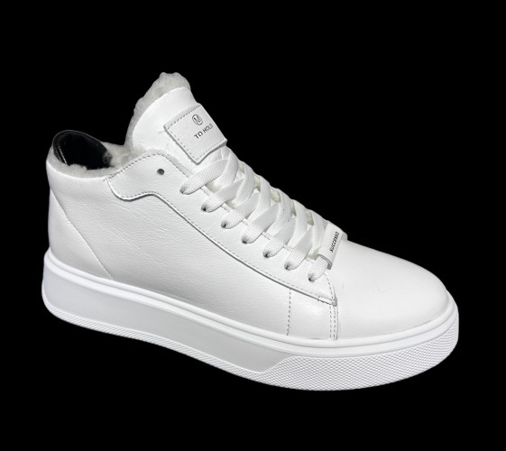 Кросівки Жіночі шкіряні DITAS BKN білий хутро