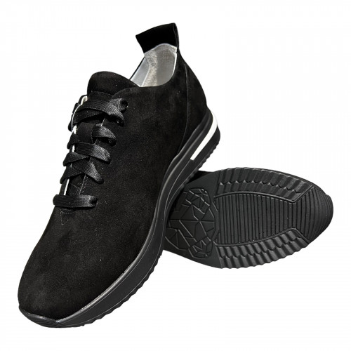 Кроссовки Женские кожаные VLADEKS 1065/20 черный замш