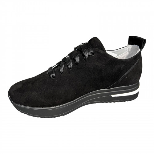 Кроссовки Женские кожаные VLADEKS 1065/20 черный замш