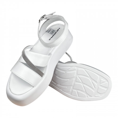 Босоножки Женские кожаные VLADEKS 2914 белый