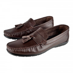 Лоферы Мужские кожаные KEMER 1081 08 коричневый