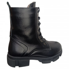 Черевики жіночі шкіряні TEMP 124 KM 01 чорний хутро