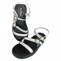 Босоножки женские кожаные ILONA 636/113 05 белые 