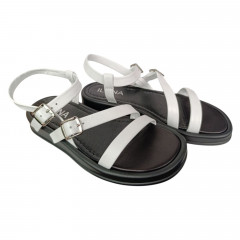 Босоножки женские кожаные ILONA 636/113 05 белые 