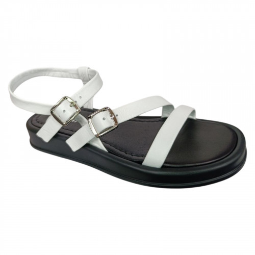 Босоніжки жіночі шкіряні ILONA 636/113 05 білі 