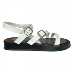 Босоножки женские кожаные ILONA 636/113 05 белые 