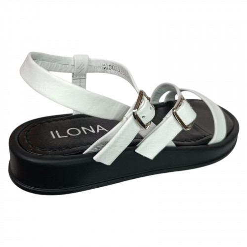 Босоніжки жіночі шкіряні ILONA 636/113 05 білі 