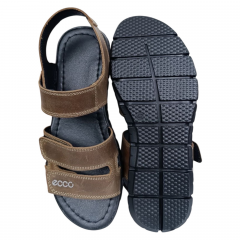 Босоніжки чоловічі шкіряні ECCO 35 47 оливкові