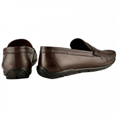 Лоферы Мужские кожаные KEMER 1084 коричневый