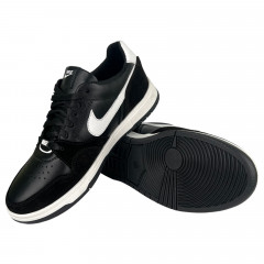 Кроссовки Мужские кожаные BARZONI 24/70 05 черно/белый