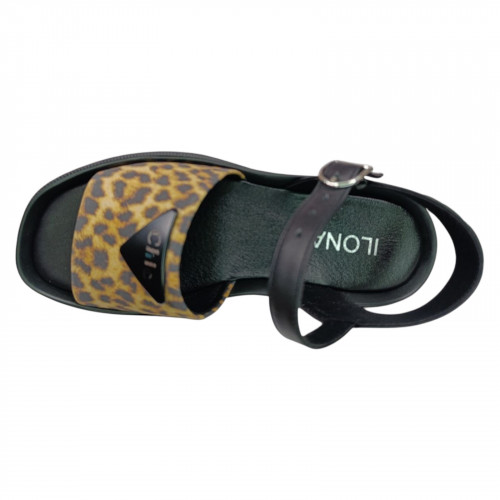 Босоножки женские кожаные ILONA 194/219 26 леопардовые
