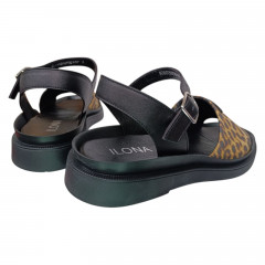 Босоножки женские кожаные ILONA 194/219 26 леопардовые 