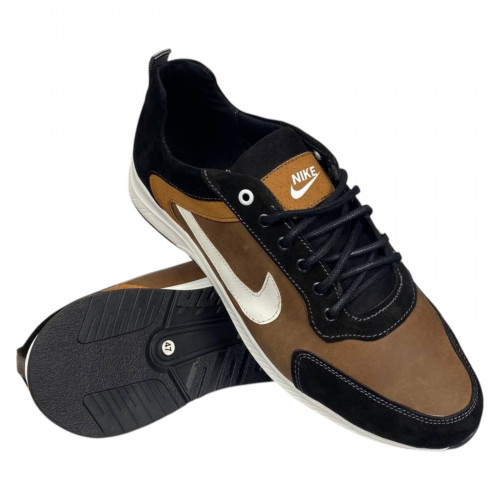 Кроссовки мужские кожаные GULLIVER М28 коричневые