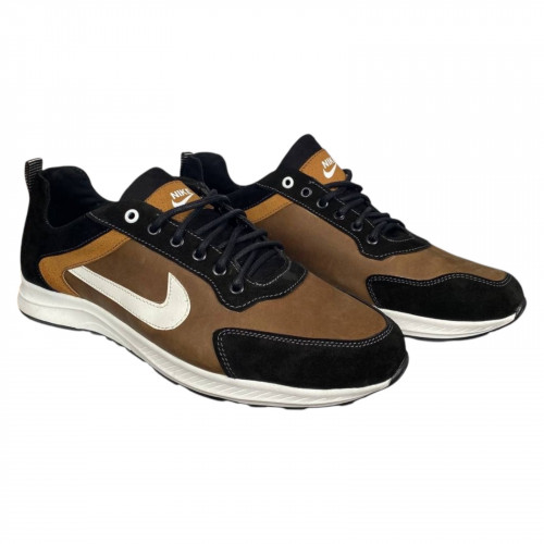 Кроссовки мужские кожаные GULLIVER М28 коричневые