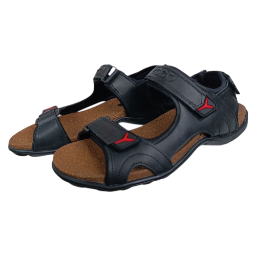 Босоножки мужские кожаные Kaiser Ecco 11 01 00 черные