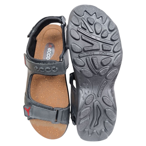 Босоножки мужские кожаные Kaiser Ecco 11 01 00 черные