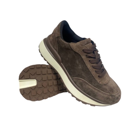 Кросівки жіночі замшеві WONEX 3873-6 коричневі