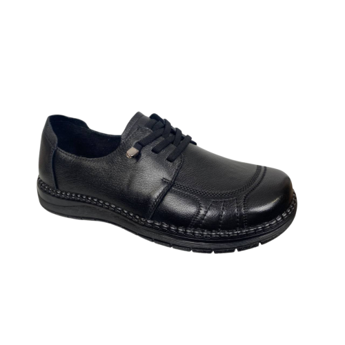 Мокасины женские кожаные ALLSY 217327 черные 