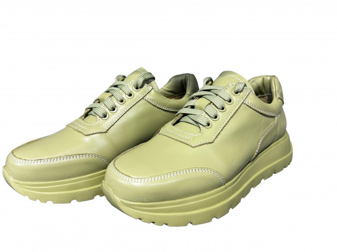 Кросівки Жіночі шкіряні BLESSO 125 олива