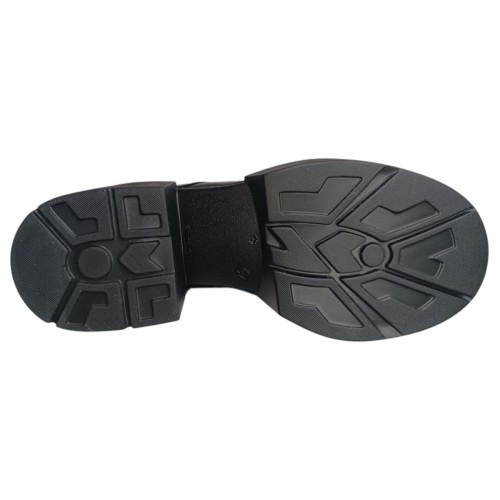 Ботинки женские кожаные TEMP 124 24 01 каблук черный мех