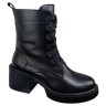 Ботинки женские кожаные TEMP 124 24 01 каблук черный мех