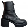 Ботинки женские кожаные TEMP 124 24 01 каблук черный мех