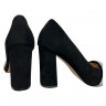 Туфли женские замшевые каблук ILONA 529/44 черные