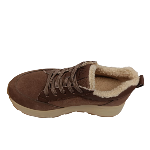 Черевики жіночі замшеві PLPS 681-3 коричневі хутро