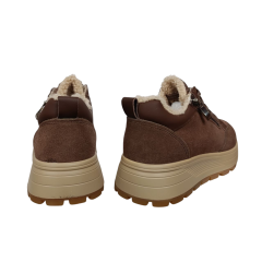 Черевики жіночі замшеві PLPS 681-3 коричневі хутро