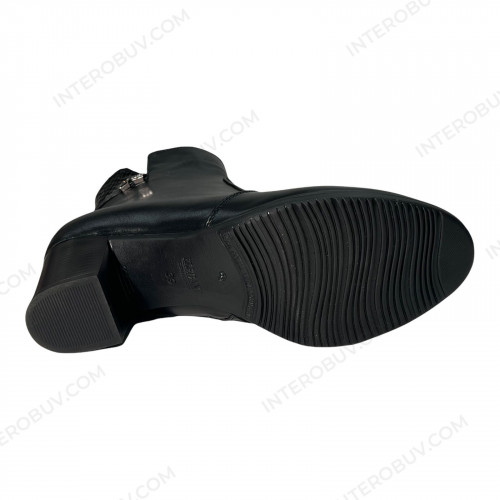 Черевики Жіночі шкіряні на каблуку ELVIX 5137 байка