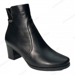 Ботинки Женские кожаные на каблуке ELVIX 5137 байка