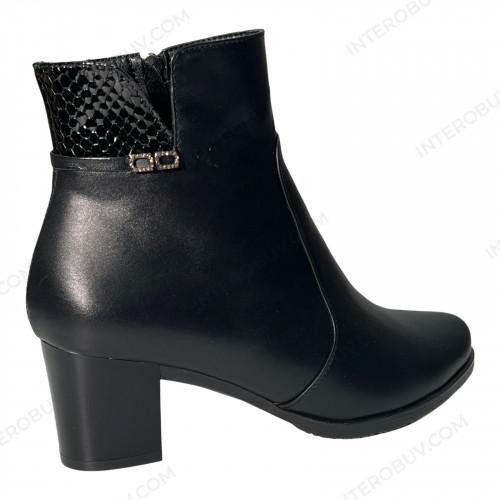 Черевики Жіночі шкіряні на каблуку ELVIX 5137 байка