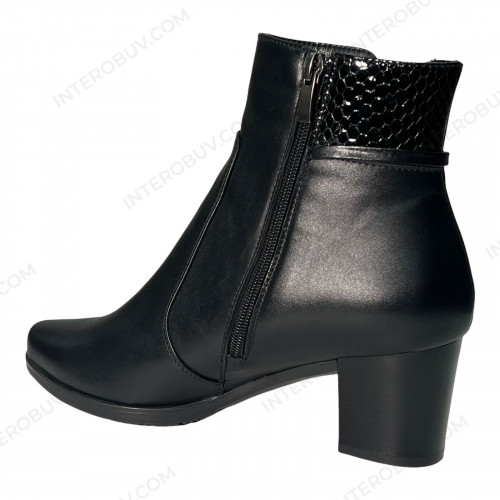 Черевики Жіночі шкіряні на каблуку ELVIX 5137 байка