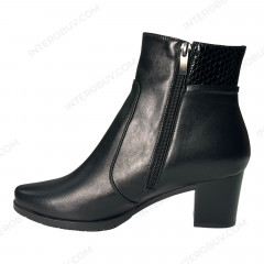 Ботинки Женские кожаные на каблуке ELVIX 5137 байка