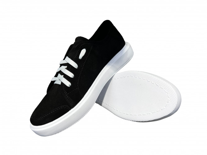 Кроссовки Женские кожаные DINO RICHI к10 черный замш