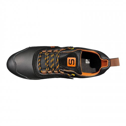 Кроссовки Мужские кожаные DENAR S 1 черно-оранжевый