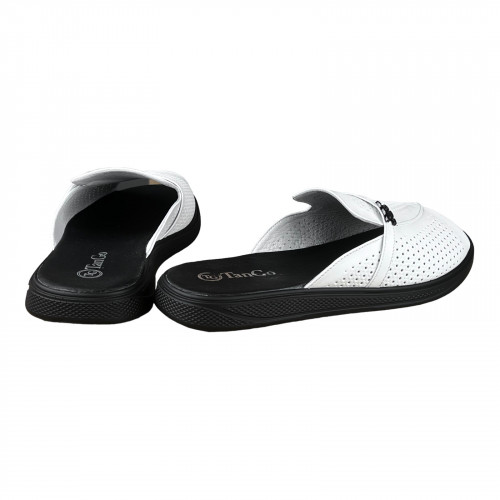 Шлепанцы Женские кожаные TANGO 202 белый