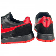 Кроссовки Мужские кожаные BARZONI 24/70 13 черный/красный