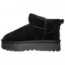 Угги жіночі  замшеві ALLSY 187711 JM6698-8A чорний хутро