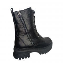 Черевики жіночі шкіряні TEMP 128 01 чорний хутро
