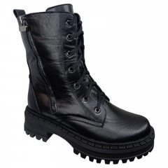 Черевики жіночі шкіряні TEMP 128 01 чорний хутро