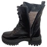 Ботинки женские кожаные TEMP 128 01 черный мех