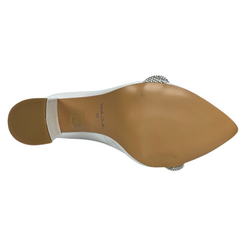 Туфли женские кожаные каблук ILONA 529/44 белые